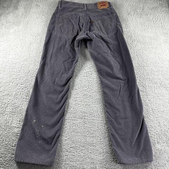Vintage Levi 505 Corduroy Jeans Womens 8 MIS M Gray Low Rise Straight Leg - Flaw - Picture 2 of 11